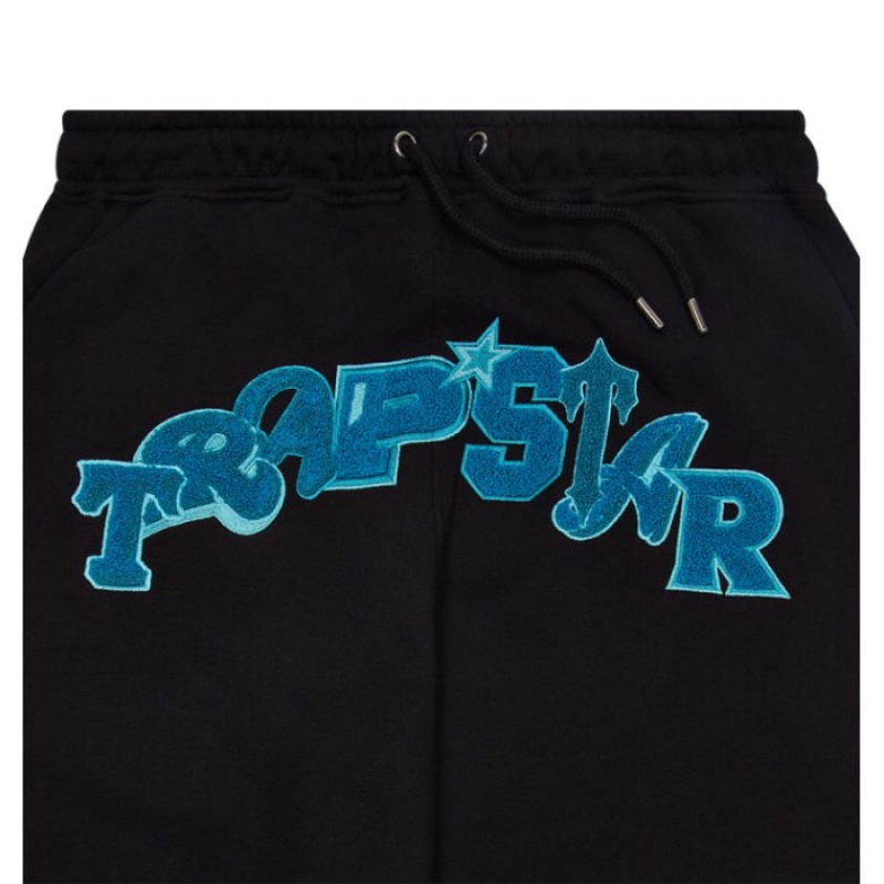 Trapstar Wildcard Jogging Bottoms Παντελονι ανδρικα μαυρα τυρκουάζ Greece | SH06-639