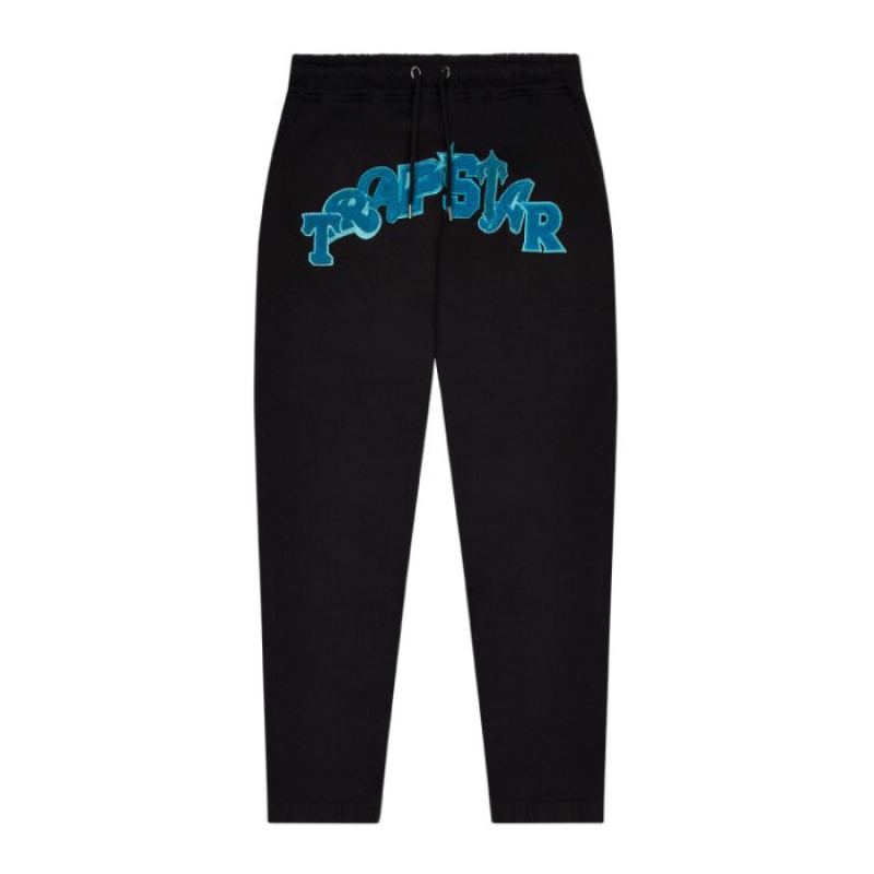 Trapstar Wildcard Jogging Bottoms Παντελονι ανδρικα μαυρα τυρκουάζ Greece | SH06-639